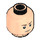 LEGO Minifigure Head with Brown Eyebrows and Frown (Recessed Solid Stud) (3626 / 21725)