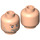 LEGO Minifigure Head with Brown Stubble and Eyebrows (Safety Stud) (3626 / 62279)