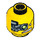 LEGO Minifigure Head with Cyborg Eye and Scars on Cheek (Safety Stud) (3626 / 64282)