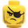 LEGO Minifigure Head with Dark Brown Eyepatch, Brown Stubble Beard and Freckles (Recessed Solid Stud) (3626 / 34330)