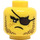 LEGO Minifigur Huvud med Dark Brun Eyepatch, Brun Stubb Skägg och Freckles (Infälld solid knopp) (3626 / 34330)