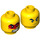 LEGO Minifigure Kopf mit Dekoration (Einbau-Vollbolzen) (3626 / 66071)