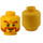 LEGO Minifigure Head with Decoration (Safety Stud) (13466 / 74305)