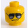 LEGO Minifigure Head with Decoration (Safety Stud) (13626 / 99509)
