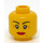 LEGO Minifigure Head with Decoration (Safety Stud) (14753 / 86294)