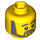 LEGO Minifigure Head with Decoration (Safety Stud) (14910 / 51519)