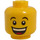 LEGO Minifigure Head with Decoration (Safety Stud) (23094 / 86289)