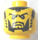 LEGO Minifigure Head with Decoration (Safety Stud) (3626)