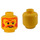 LEGO Minifigure Head with Decoration (Safety Stud) (3626)