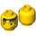 LEGO Minifigure Head with Decoration (Safety Stud) (3626 / 44743)