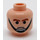 LEGO Minifigure Head with Decoration (Safety Stud) (3626 / 61952)