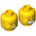 LEGO Minifigure Head with Decoration (Safety Stud) (3626 / 64880)