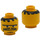 LEGO Minifigure Head with Decoration (Safety Stud) (3626)