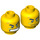 LEGO Minifigure Head with Decoration (Safety Stud) (3626 / 90043)