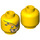 LEGO Minifigure Kopf mit Eye Patch und Gold Zähne (Sicherheitsbolzen) (3626 / 63188)