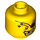 LEGO Minifigure Kopf mit Eye Patch und Gold Zähne (Sicherheitsbolzen) (3626 / 63188)