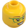 LEGO Minifigure Head with Green Glasses (Recessed Solid Stud) (3626 / 56863)