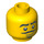 LEGO Minifigure Head with Large Thin Moustache and Goatee (Safety Stud) (3626 / 94581)