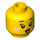 LEGO Minifigure Head with Open Mouth and Eyelashes (Recessed Solid Stud) (3626 / 34633)