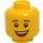 LEGO Minifigura Cabeza con Open Boca Smile (Espiga sólida hueca) (3626 / 37481)