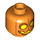 LEGO Minifigure Head with Pumpkin Decoration (Recessed Solid Stud) (3626 / 102232)