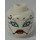 LEGO Minifigure Head with Purple Patterns on Face (Recessed Solid Stud) (3626 / 63563)