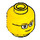 LEGO Minifigure Kopf mit Rectangular Glasses (Einbau-Vollbolzen) (13629 / 46506)