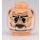 LEGO Minifigure Head with Round Silver Glasses and Wrinkled Forehead (Safety Stud) (3626 / 62716)