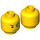 LEGO Minifigure Head with Serious Expression (Safety Stud) (14783 / 19542)