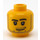 LEGO Minifigur Huvud med Smirk och Stubb Skägg (Infälld solid knopp) (14070 / 51523)