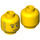 LEGO Minifigure Kopf mit Smirk und Stubble Beard (Sicherheitsbolzen) (14070 / 51523)