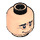 LEGO Minifigure Head with Wrinkles and Black Bushy Eyebrows (Recessed Solid Stud) (92640 / 93205)