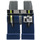 LEGO Minifigure Hüften und Beine mit ID-Card, Silber und Green Streifen (3815 / 63209)