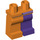 LEGO Minifigure Hüften mit Dark Purple Links Bein, Orange Recht Bein und Coattails Dekoration (10330 / 73285)
