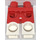 LEGO Minifiguur Benen met super Warrior (Wit feet, met Zwart/Gold) Decoratie (3815)