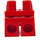 LEGO Minifigure Medium Beine mit Dark Brown Shoes, rot Shorts und Blau Dekoration auf Seite Beine (37364 / 102042)
