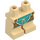 LEGO Minifigur Medium Beine mit Turquoise und gold robes (37364)