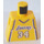 LEGO Minifigur NBA Kropp med NBA Los Angeles Lakers #34 (Gul Jersey)