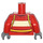 LEGO Minifigure Torse Jacket avec Jaune Stripe, Safety Straps, et Carabiner (973 / 76382)