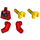 LEGO Minifigure Torse Jacket avec Zippered Pockets avec Espacer logo sur Noir (973 / 76382)