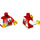 LEGO Minifigure Torso Jester, Weiß Motley mit Gürtel und Neck Tassels (76382 / 88585)