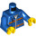 LEGO Minifigure Torso Unbuttoned Jacket mit Zwei Orange Streifen und Pockets, over Light-Blau Ribbed-Neck Shirt (76382 / 88585)