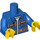 LEGO Minifigure Torso Unbuttoned Jacket with Two Orange Stripes and Pockets, over Light-Blue Ribbed-Neck Shirt (76382 / 88585)