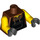 LEGO Minifigure Torso with Laced Shirt and Black Apron Bib (973 / 76382)