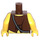LEGO Minifigure Torso with Pirate&#039;s Open Vest, Anchor Tattoo, and Chest Hair (973 / 76382)