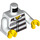 LEGO Minifigure Torso met Prison Strepen en 50380 met 5 knopen (973 / 76382)