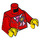 LEGO Minifigur Torso mit Rot Riding Jacke, Rosa Necktie und Rosette (973 / 76382)