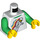 LEGO Minifigure Torso with Spaceman and Green Undershirt without Wrinkles on Back (76382)