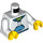 LEGO Minifigure Torso met Wit en Medium Blauw Hoodie (76382 / 88585)
