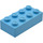 LEGO Modulex Pastel Blue Modulex Brick 2 x 4 with M on Studs